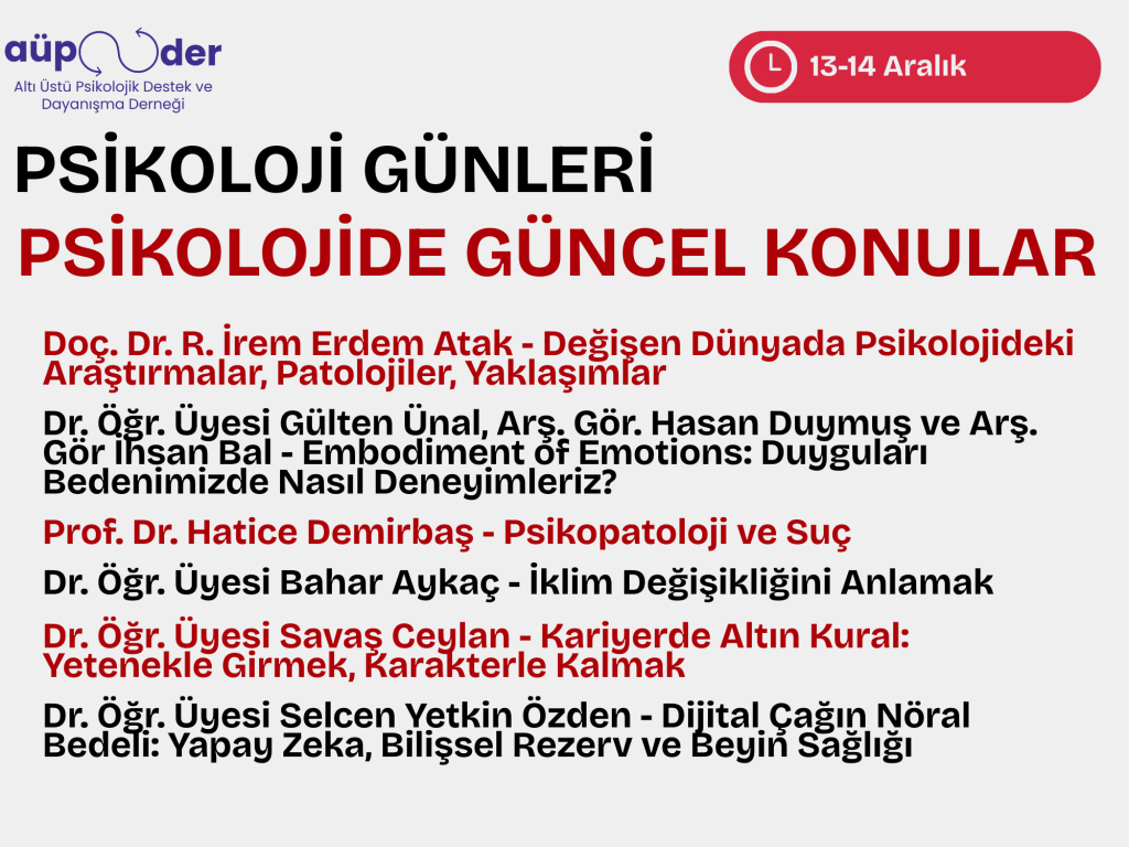 Psikoloji Günleri: Psikolojide Güncel Konular